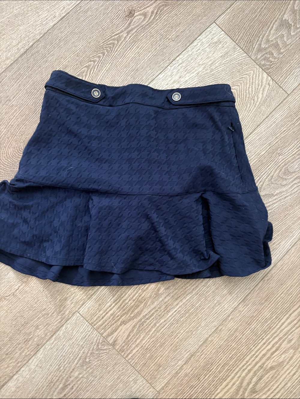 J. McLaughlin Navy Houndstooth Skort S